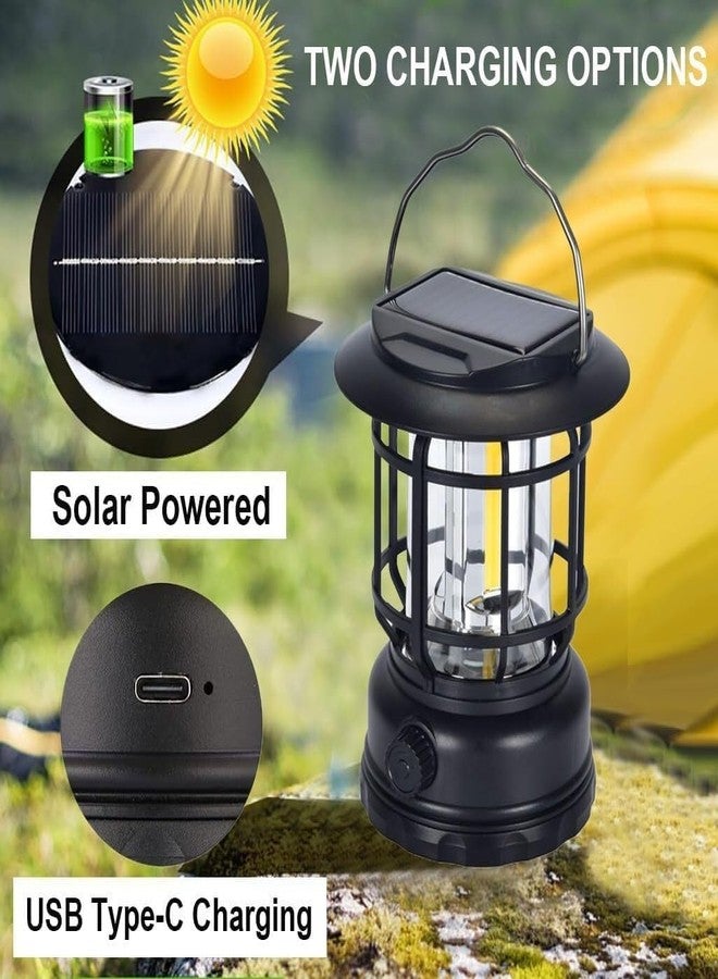 ECOSKY مصباح تخييم شمسي من إيكوسكاي للاستخدام الداخلي والخارجي | مصباح خيمة محمول قابل لإعادة الشحن عبر منفذ USB مع إمكانية تعديل شدة الإضاءة | مصباح تخييم عتيق مقاوم للماء بمعيار IPX4، مثالي للمشي لمسافات طويلة، وانقطاع التيار الكهربائي، والاستخدام في حالات الطوارئ - Image 5